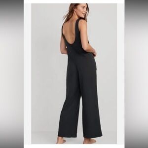 Old Navy Black Scoop-Back Wide-Leg Jumpsuit
